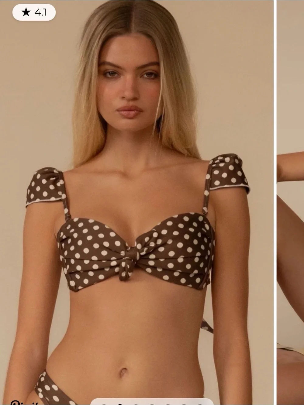 MONTCE SWIM CABANA BIKINI TOP, SIZE S & LULU BIKINI BOTTOMS, SIZE M IN VIVIAN